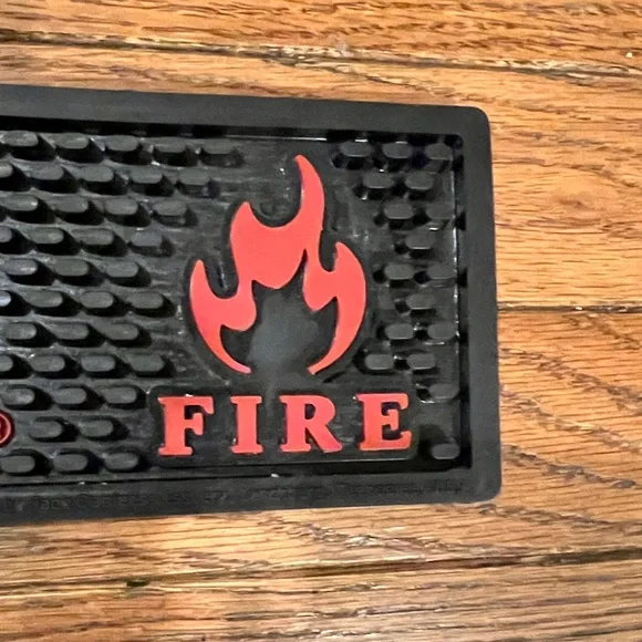 NEW! JACK DANIELS WHISKEY 21" RUBBER BAR MAT Tennessee Fire Dept MANCAVE - Picture 3 of 4